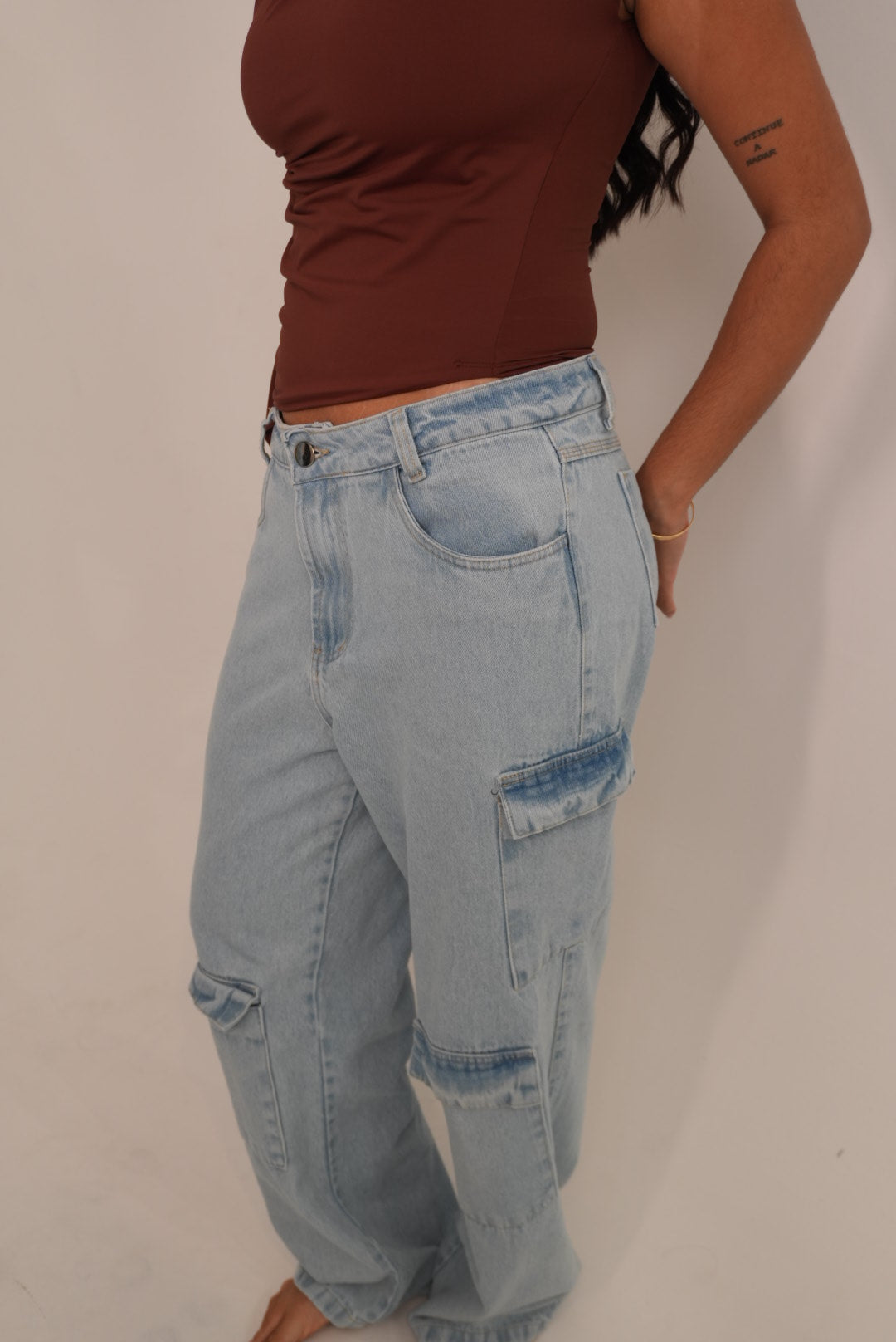 Calça Jeans Cargo Hailey