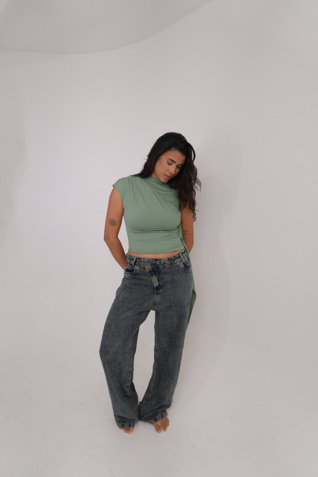 Calça Jeans Kylie Lavagem Sujinha