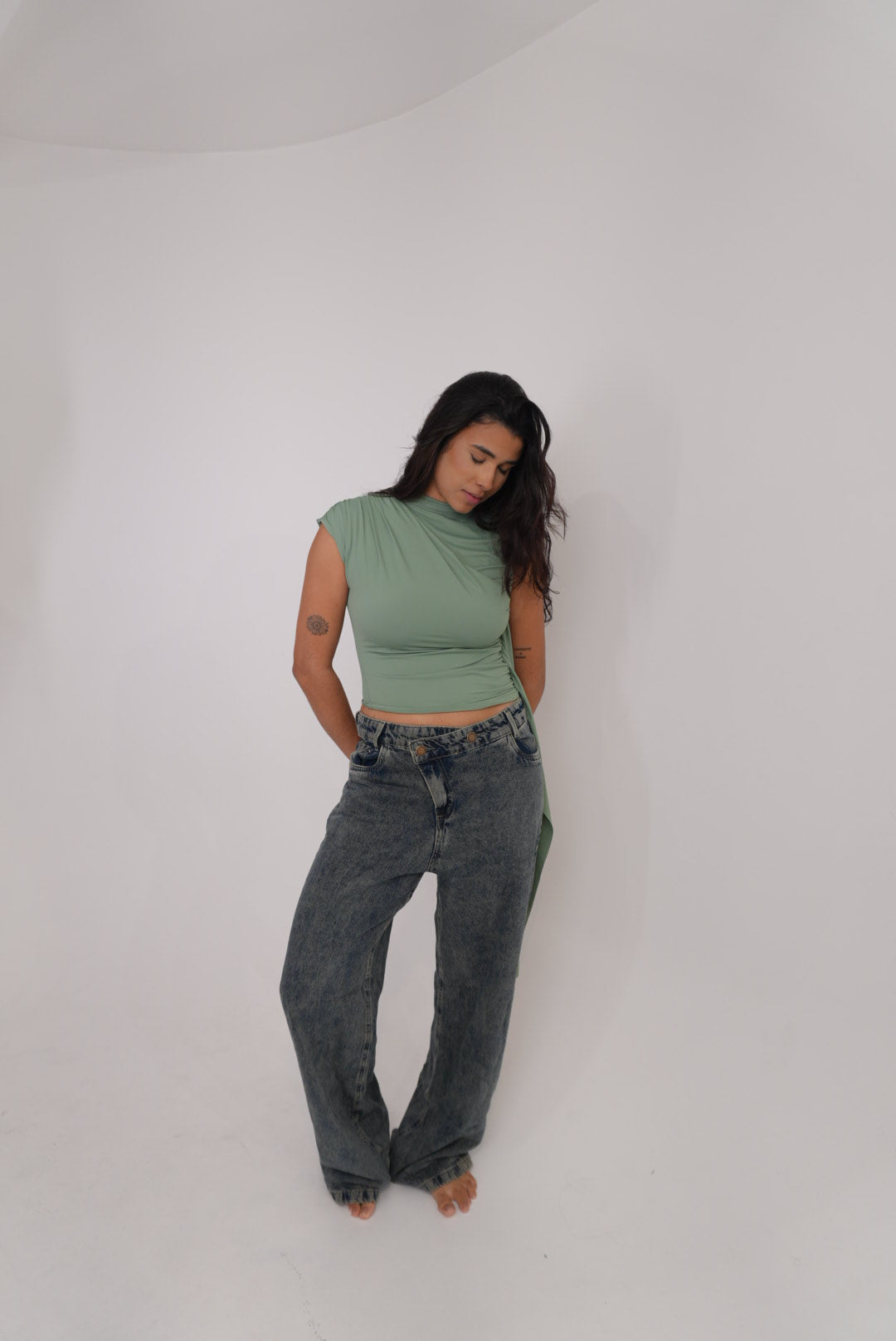 Calça Jeans Kylie Lavagem Sujinha