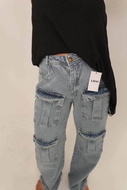Calça Jeans Cargo Gigi