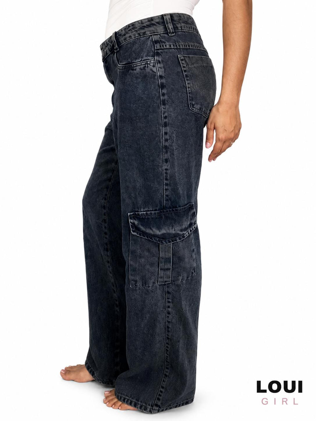 Calça Cargo Lavagem Suja